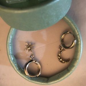 NWT Moon & Star Earrings